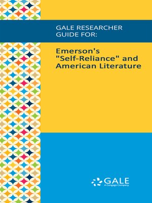 cover image of Gale Researcher Guide for: Emerson's "Self-Reliance" and American Literature